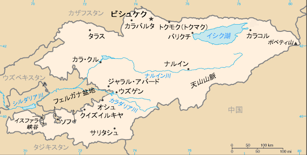 キルギス周辺マップ