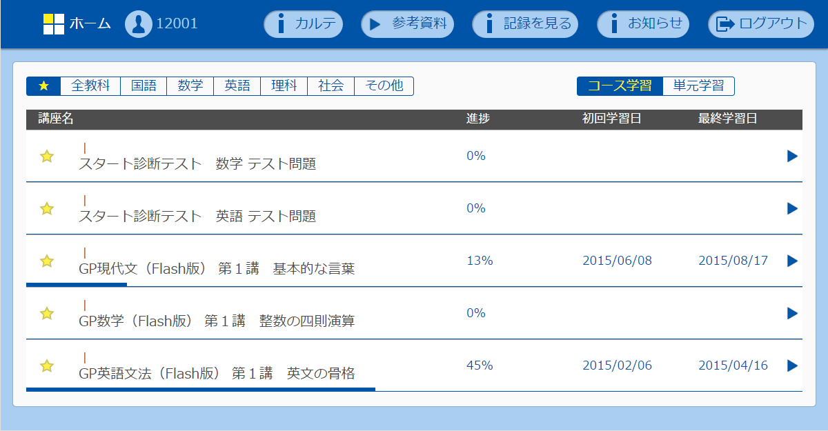 学習テーマを確認