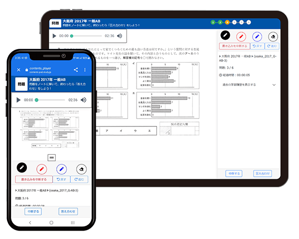 過去問演習（⾃⼰採点型のテスト）